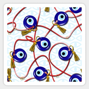 Turkish traditional amulet pattern, evil eye Magnet